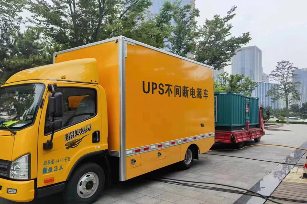 博罗发电机租赁施工现场